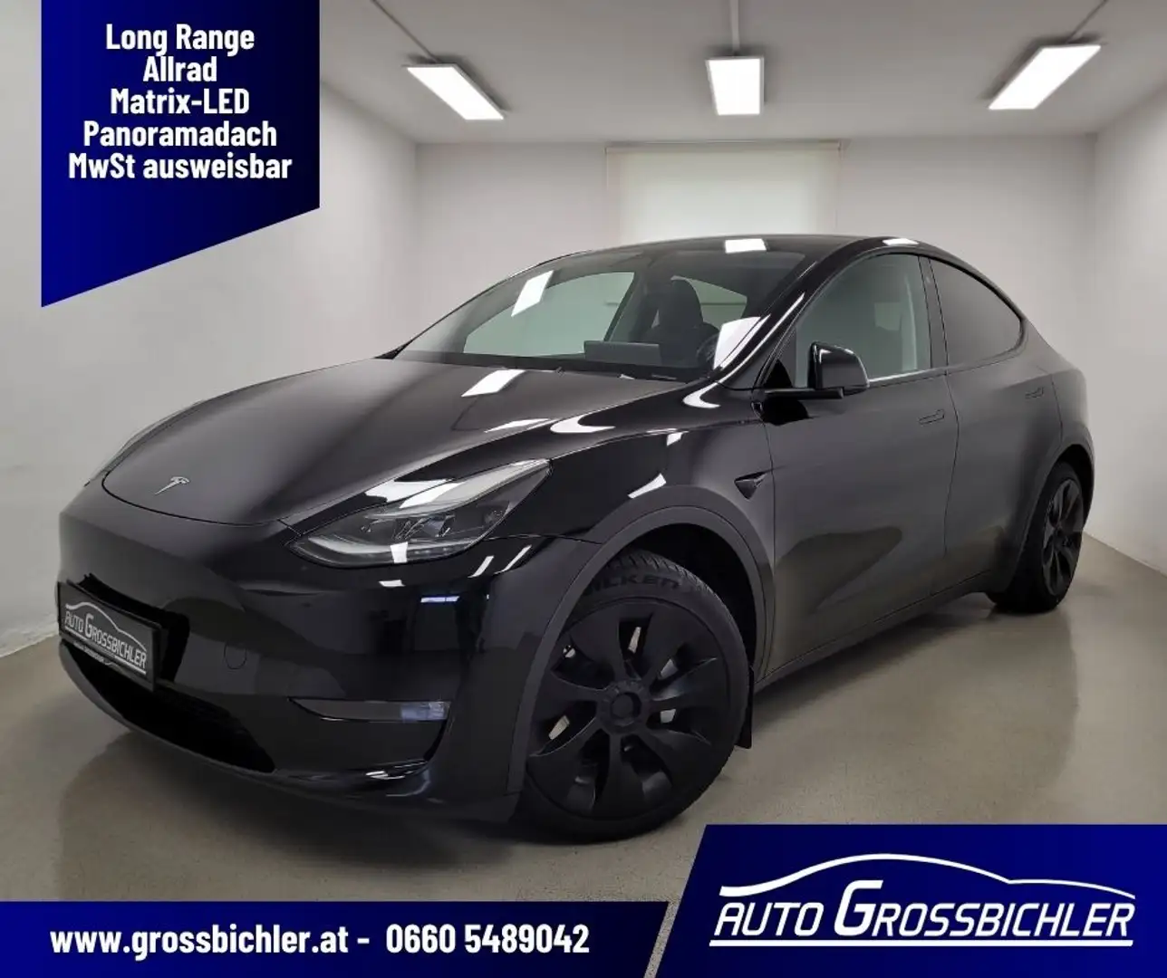 Tesla Model Y Long Range AWD 79kWh,netto33.958-leasingfähi4x4 Schwarz - 1