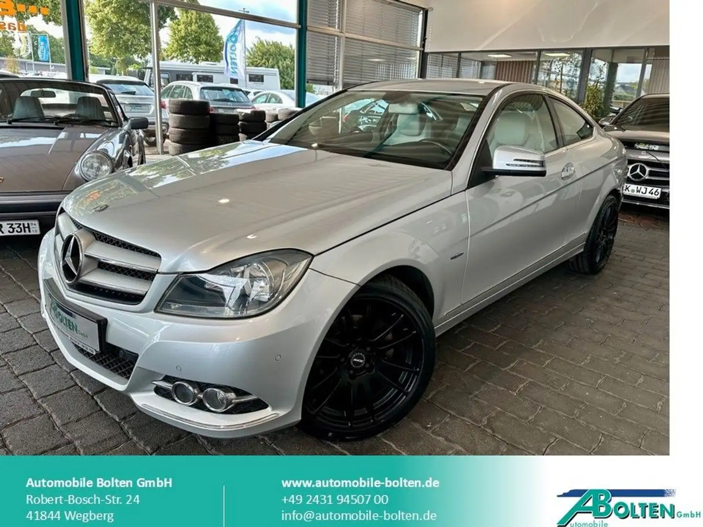 Mercedes-Benz C 180 CGI Coupe-PTS-SHZ-BT-2.Hand-Unfallfrei Zilver - 1