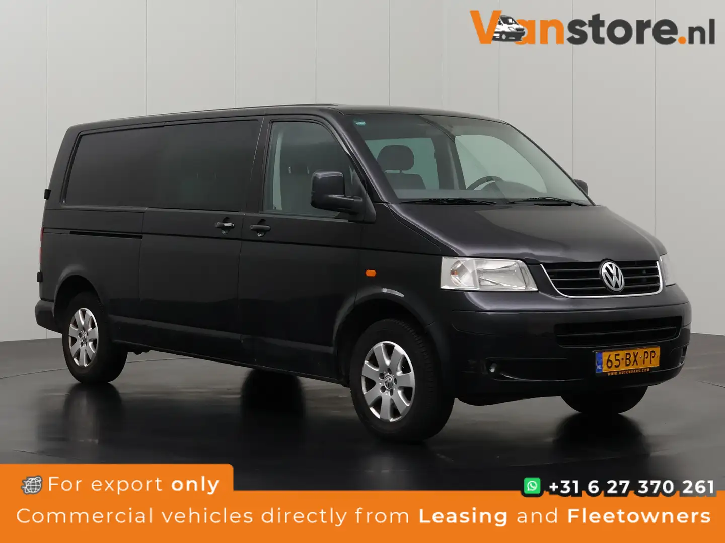 Volkswagen T5 Transporter 2.5TDI Lang Dubbele Cabine | Airco | Cruise | Trek Zwart - 1