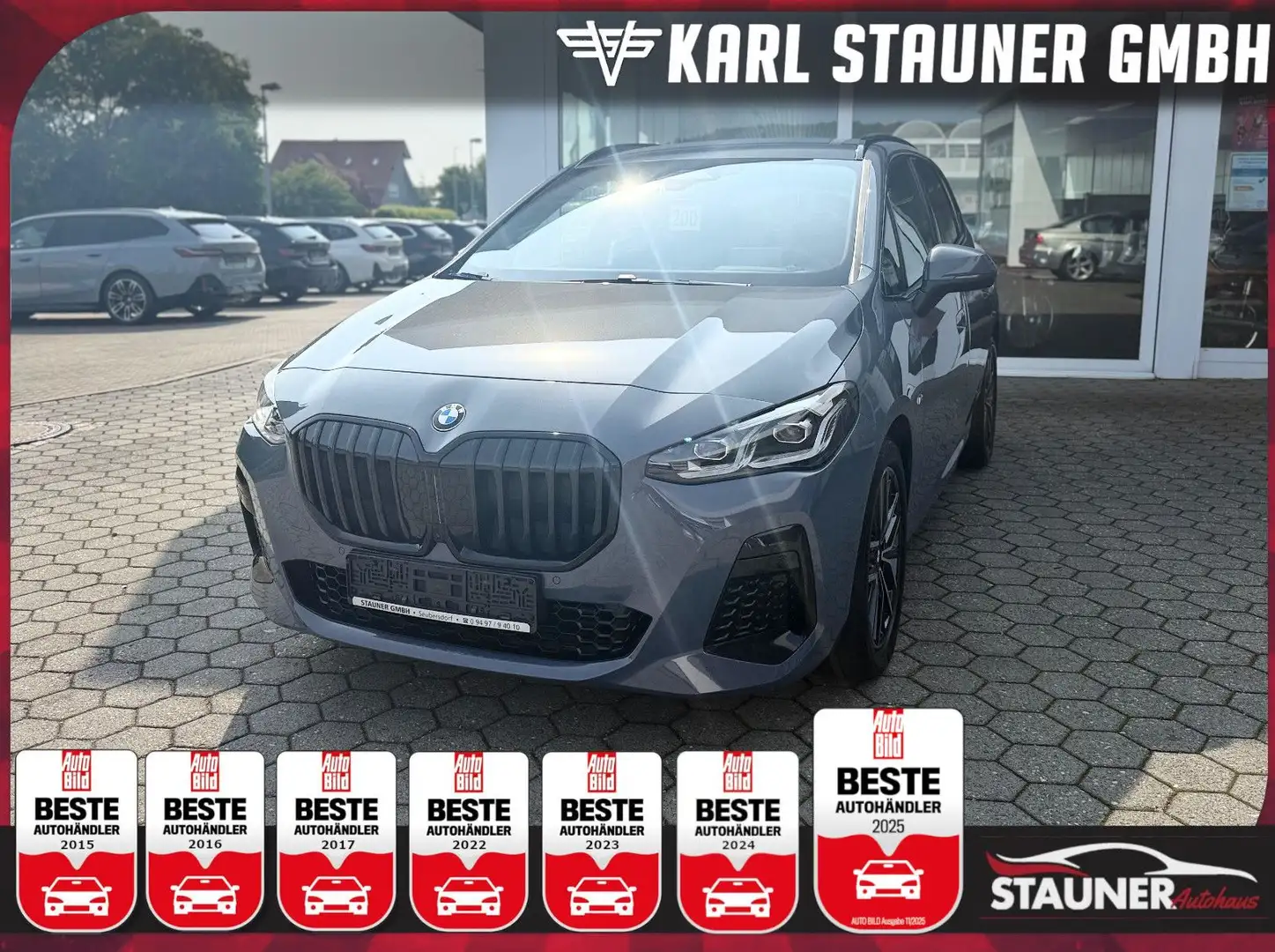 BMW 218 i Active Tourer M-Sport 360°KAM HEAD-UP H&K Grau - 1