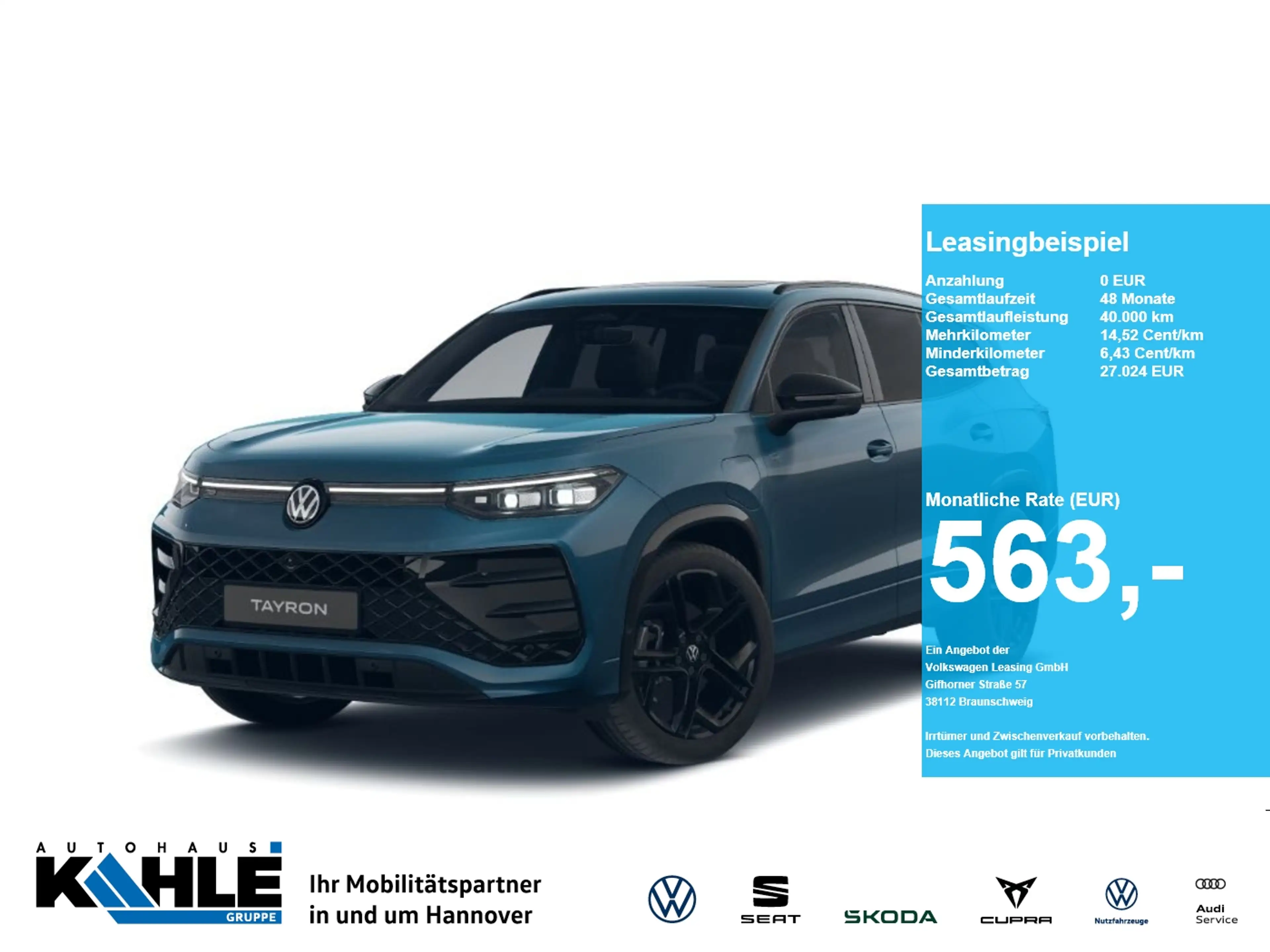 Volkswagen Tayron 1.5 eHybrid DSG R-Line CarPlay Pano Black