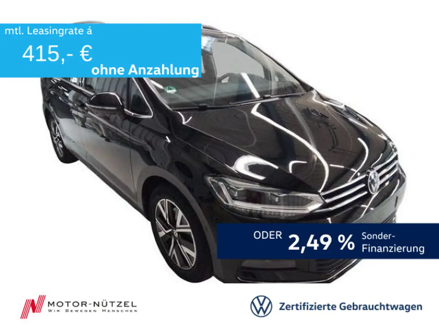 Volkswagen Touran 2.0 TDI DSG HL 5JG+LED+NAV+AHK+STDHZG+DCC Schwarz - 1