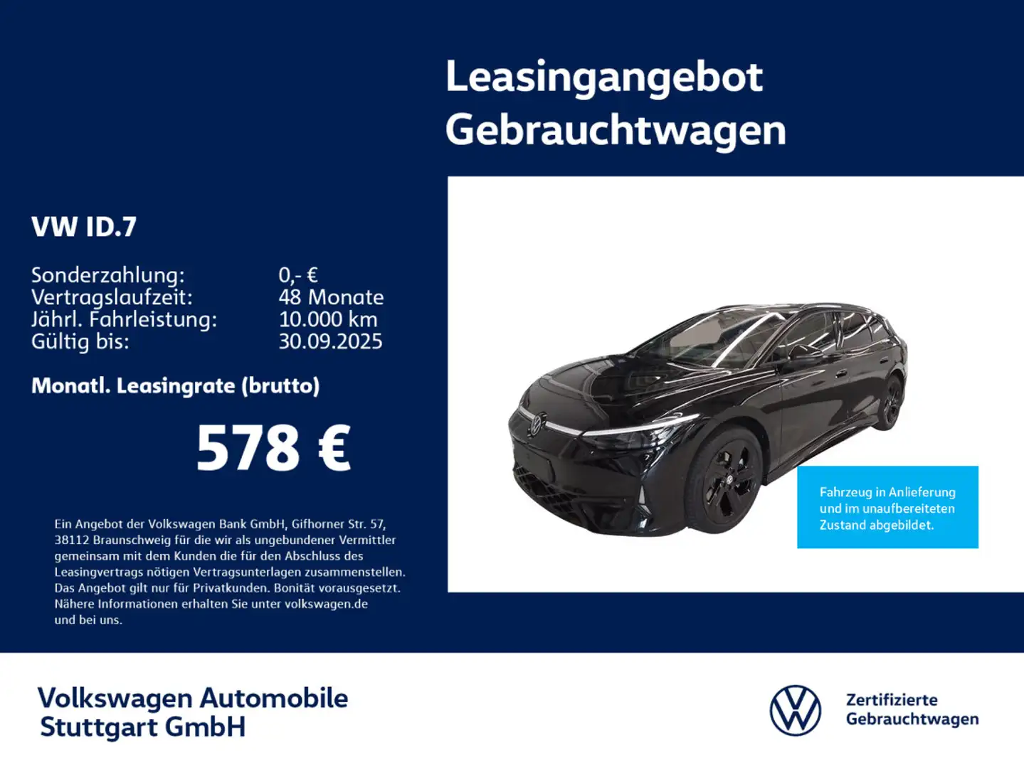 Volkswagen ID.7 Tourer GTX Navi P-Dach AHK Kamera Schwarz - 1