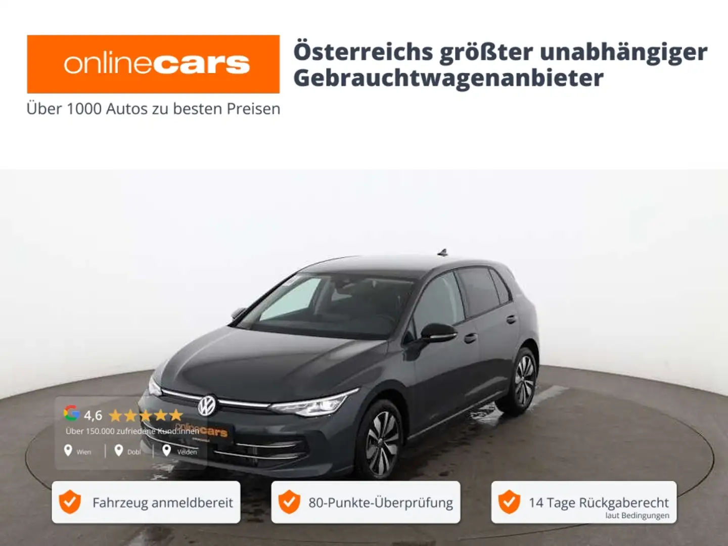 Volkswagen Golf VIII 2.0 TDI Goal Aut LED AHK RADAR R-CAM Grau - 1