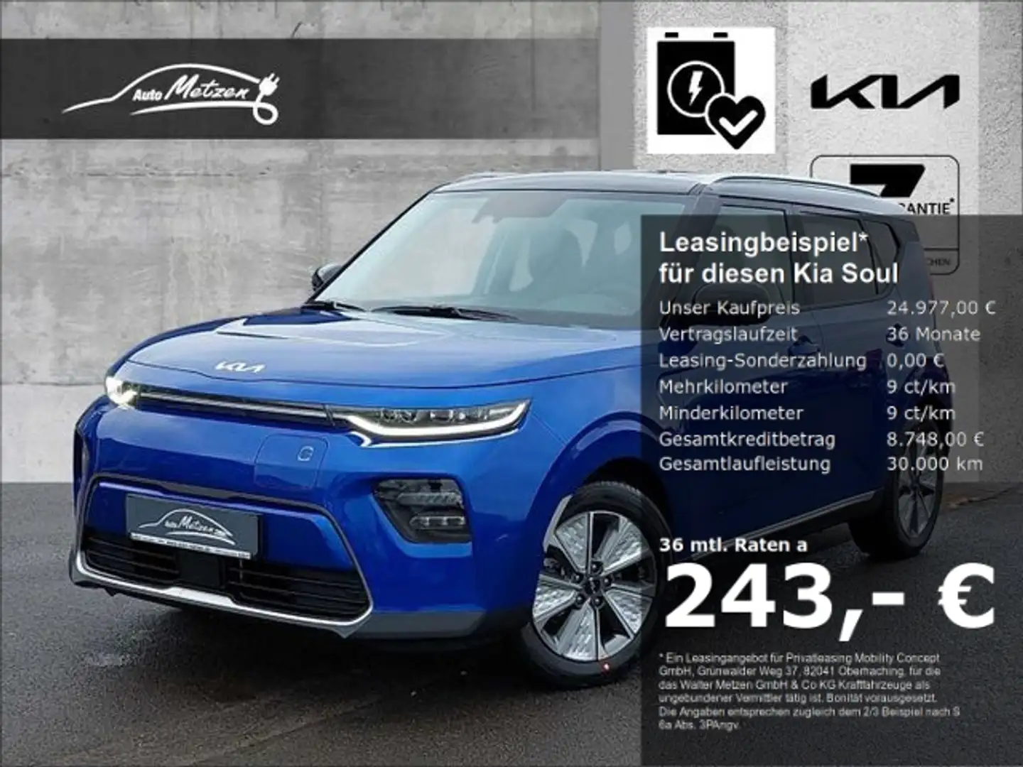 Kia Soul EV 64 kW h Vision 3PH Wärmepumpe Harmann/Kardon Na Albastru - 1