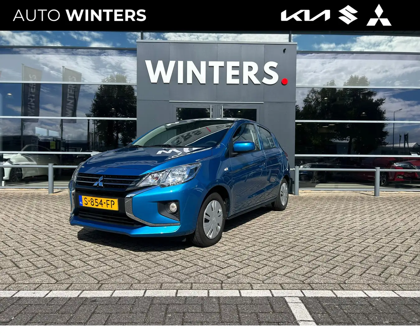 Mitsubishi Space Star 1.2 Connect+ Airco Bluetooth Elektr.ramen+Spiegels Blauw - 1