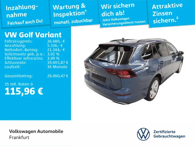 Volkswagen Golf GOAL 1.5 TSI 6 Gang AHK NAVI LED AP
