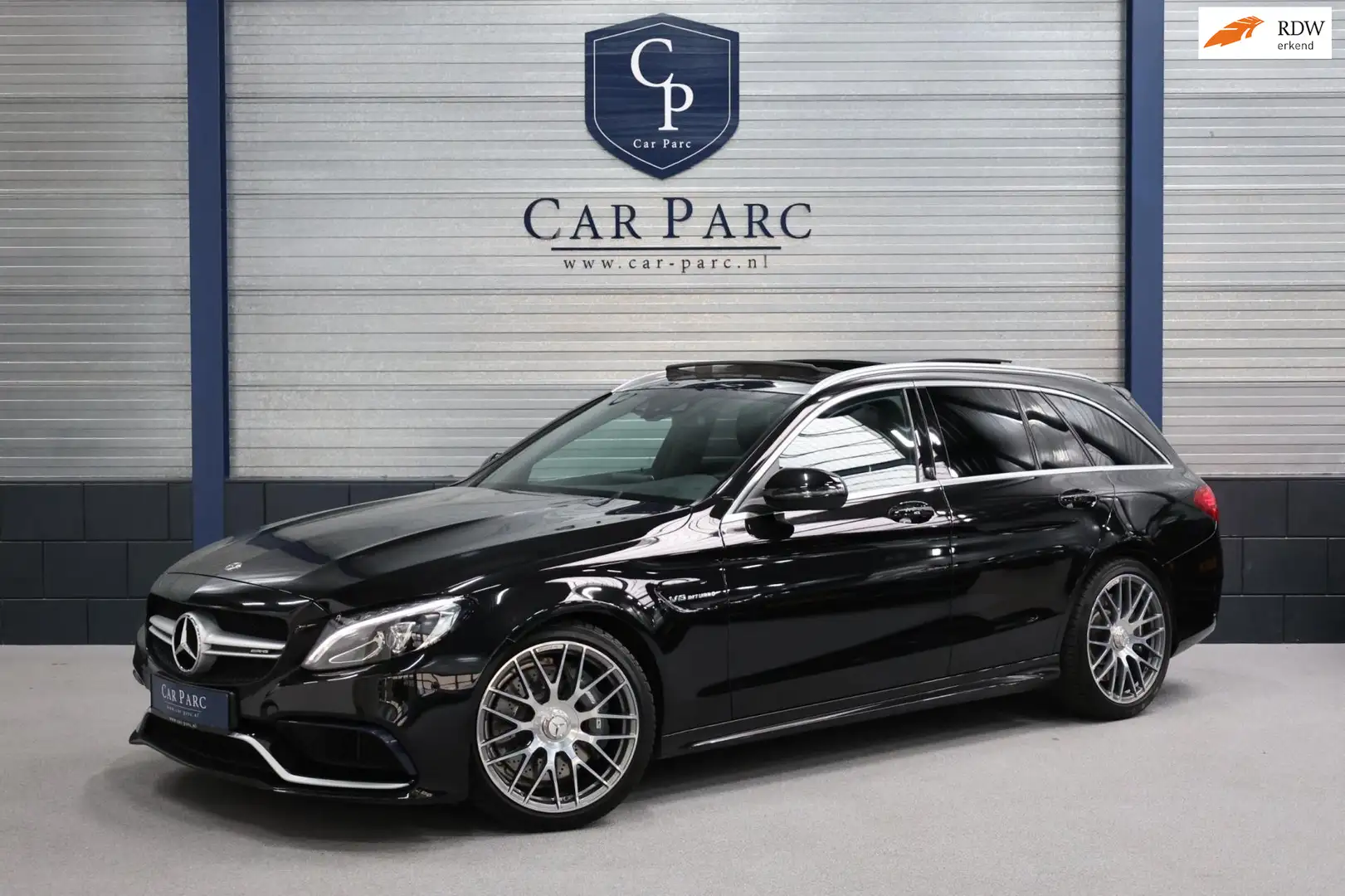 Mercedes-Benz C 63 AMG Estate LED/PANO/HUD/HALF LEER+ALCANTARA+S.VERWARMI Zwart - 1