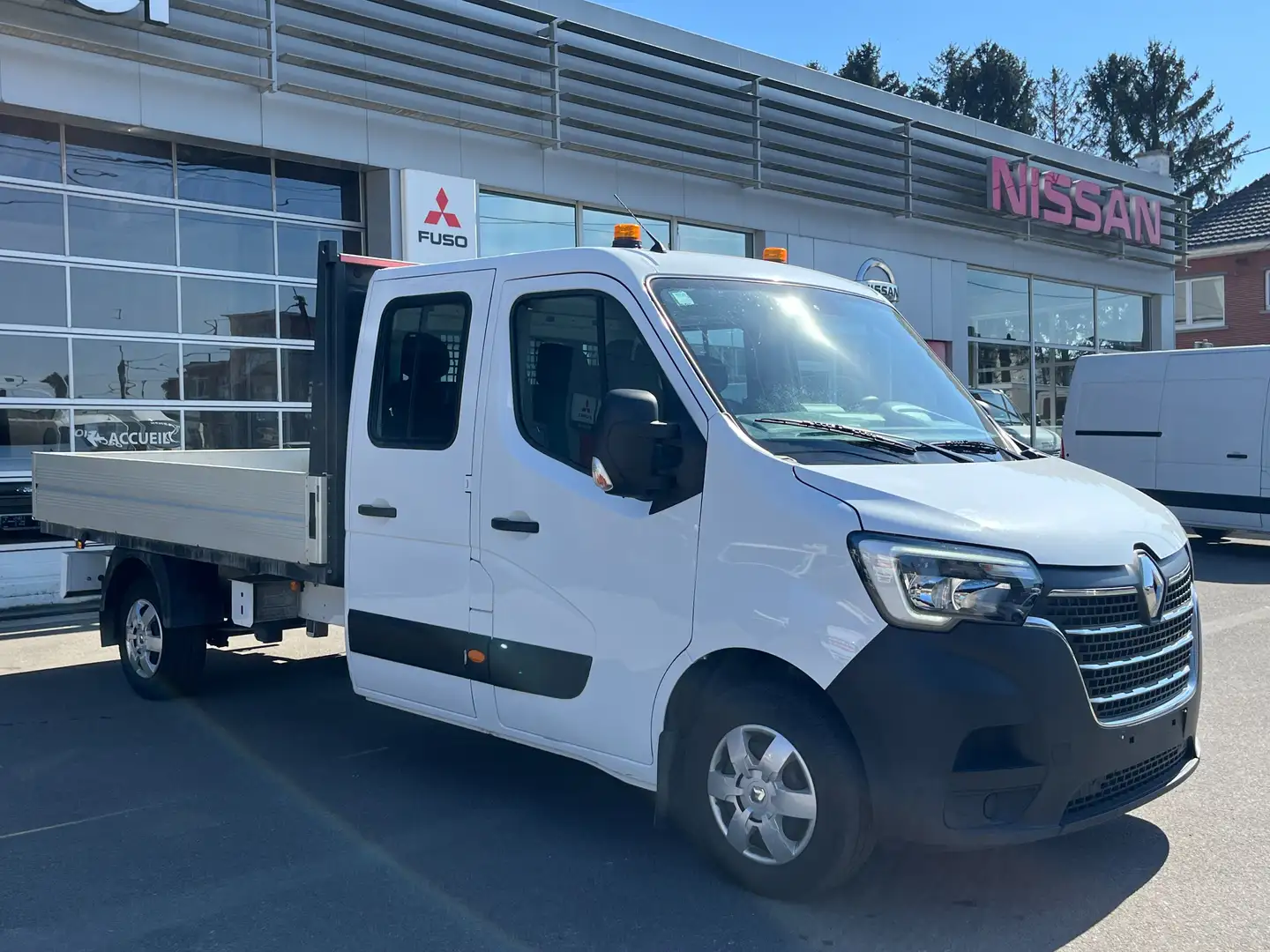 Renault Master Double cabine 7 pl plateau ridelles aluminium Weiß - 1