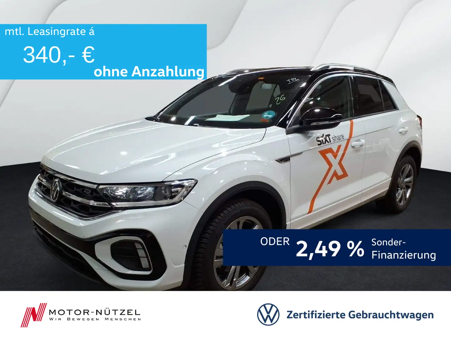 Volkswagen T-Roc 1.5 TSI DSG R-LINE LEDplus+NAV+AHK+ACC+DAB Weiß - 1