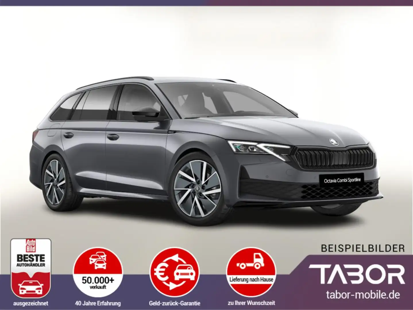 Skoda Octavia Combi TDI DSG Sportl FL Matrix AHK 18Z Grau - 1