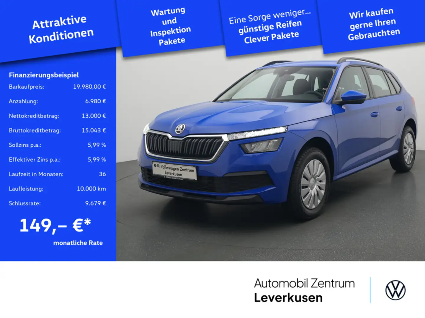Skoda Kamiq TSI DSG LED PDC PORT NAVI Blau - 1