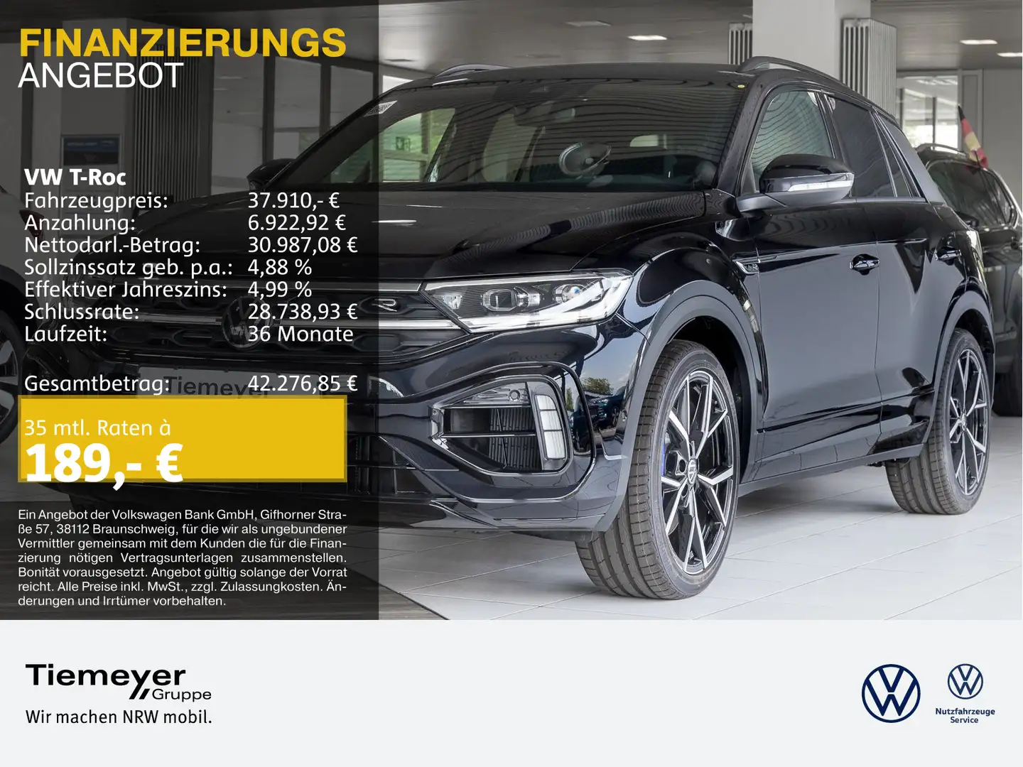 Volkswagen T-Roc R AHK PANO DCC IQ.DRIVE IQ.LIGHT Schwarz - 1
