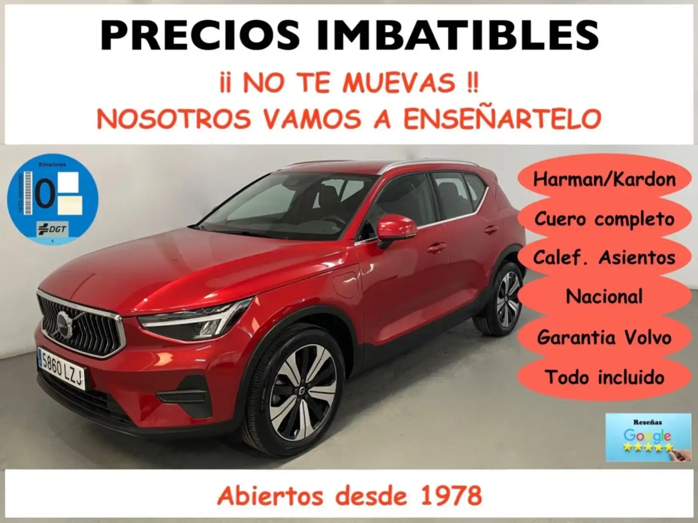 Volvo XC40 T4 Recharge Plus Bright Aut. Burdeos - 1