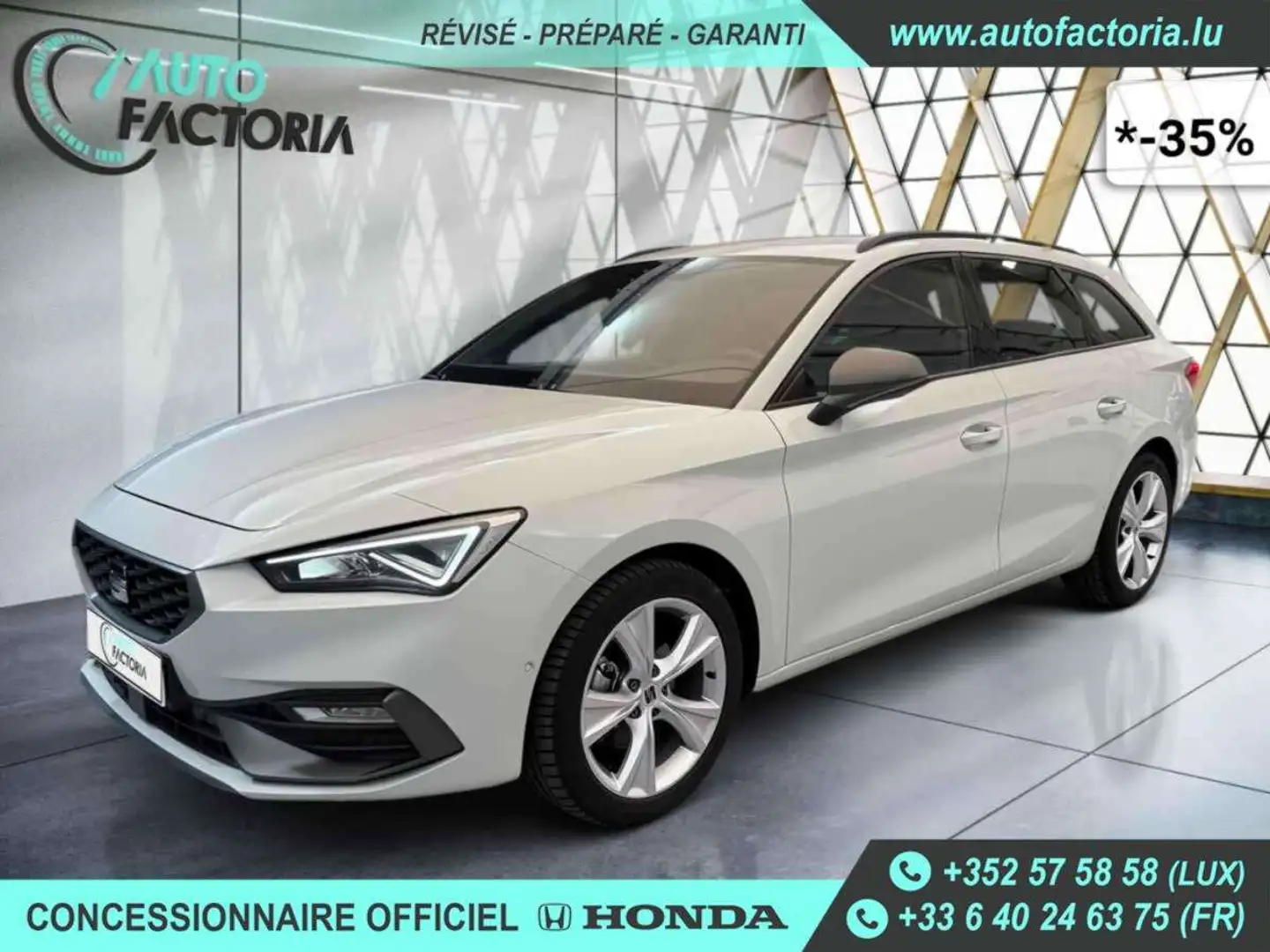 SEAT Leon Break -35% 1.5 TSI 150cv BVA FR+GPS+CAM+LED+Opts Bej - 1