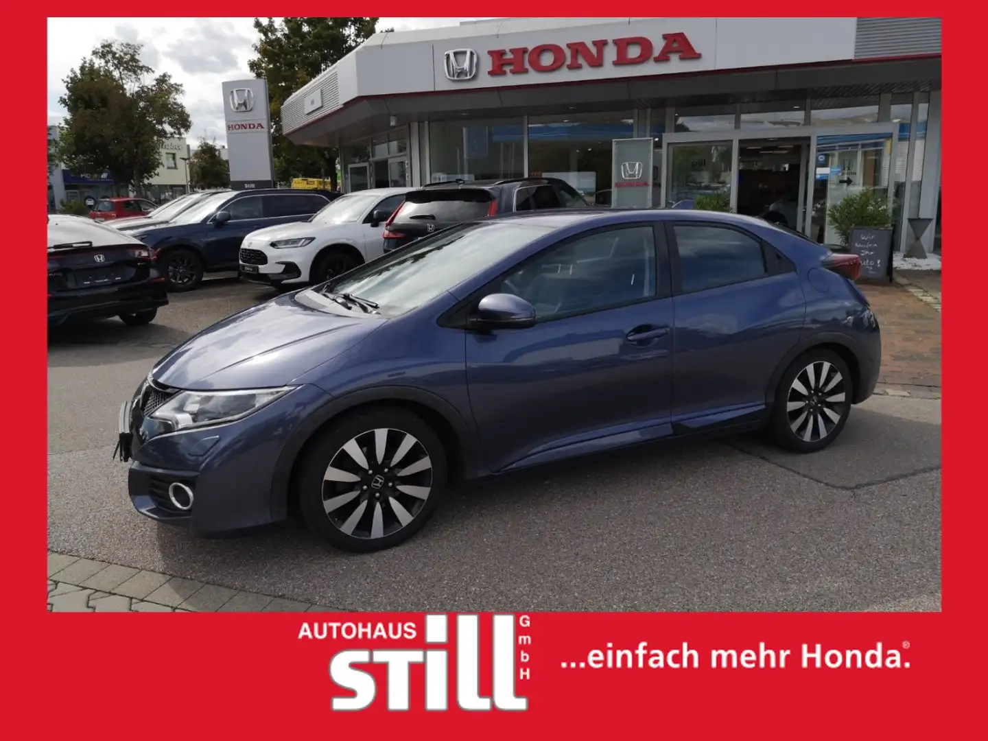 Honda Civic 1.8 Elegance AHK Navi* Kamera* Klimaautom.* Blau - 1