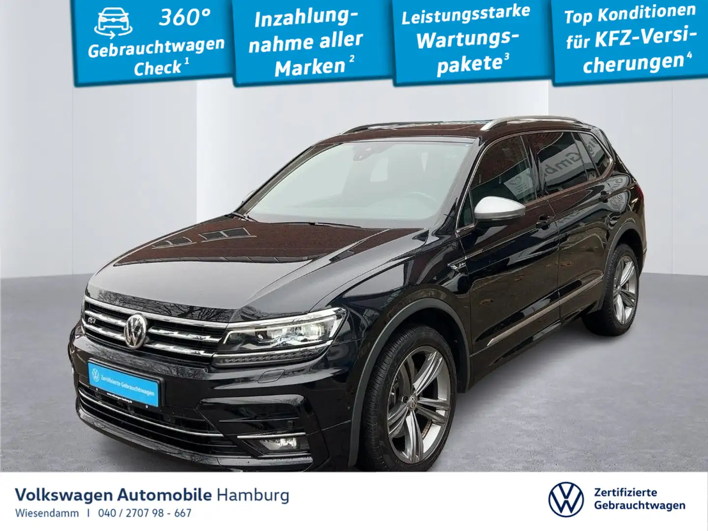 Volkswagen Tiguan Allspace 2.0 TSI DSG Highl 4M Kamera LED Schwarz - 1