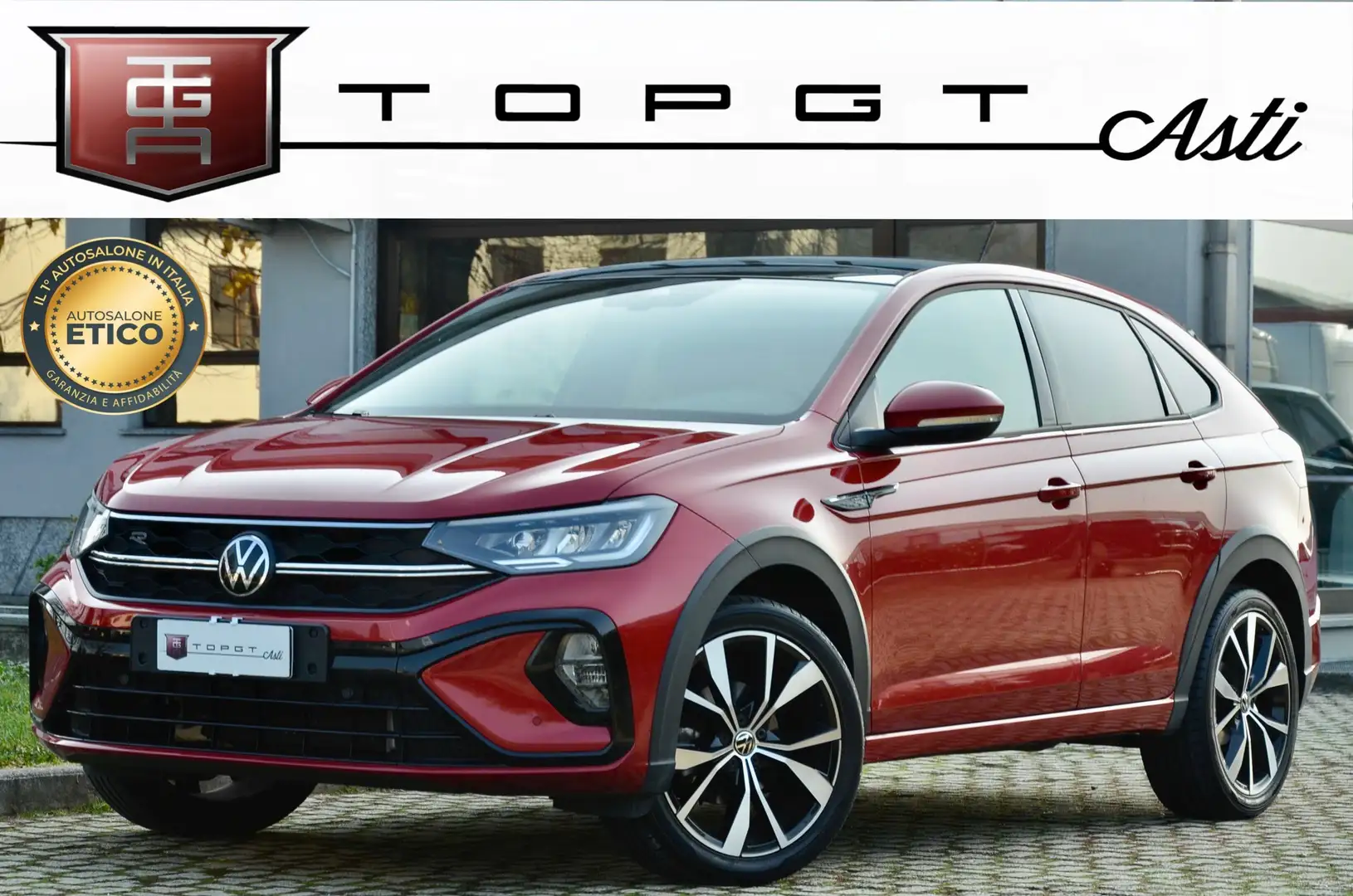 Volkswagen Taigo 1.0 tsi R-Line 110cv TETTO, UNICOPROP, PERMUTE Rouge - 1