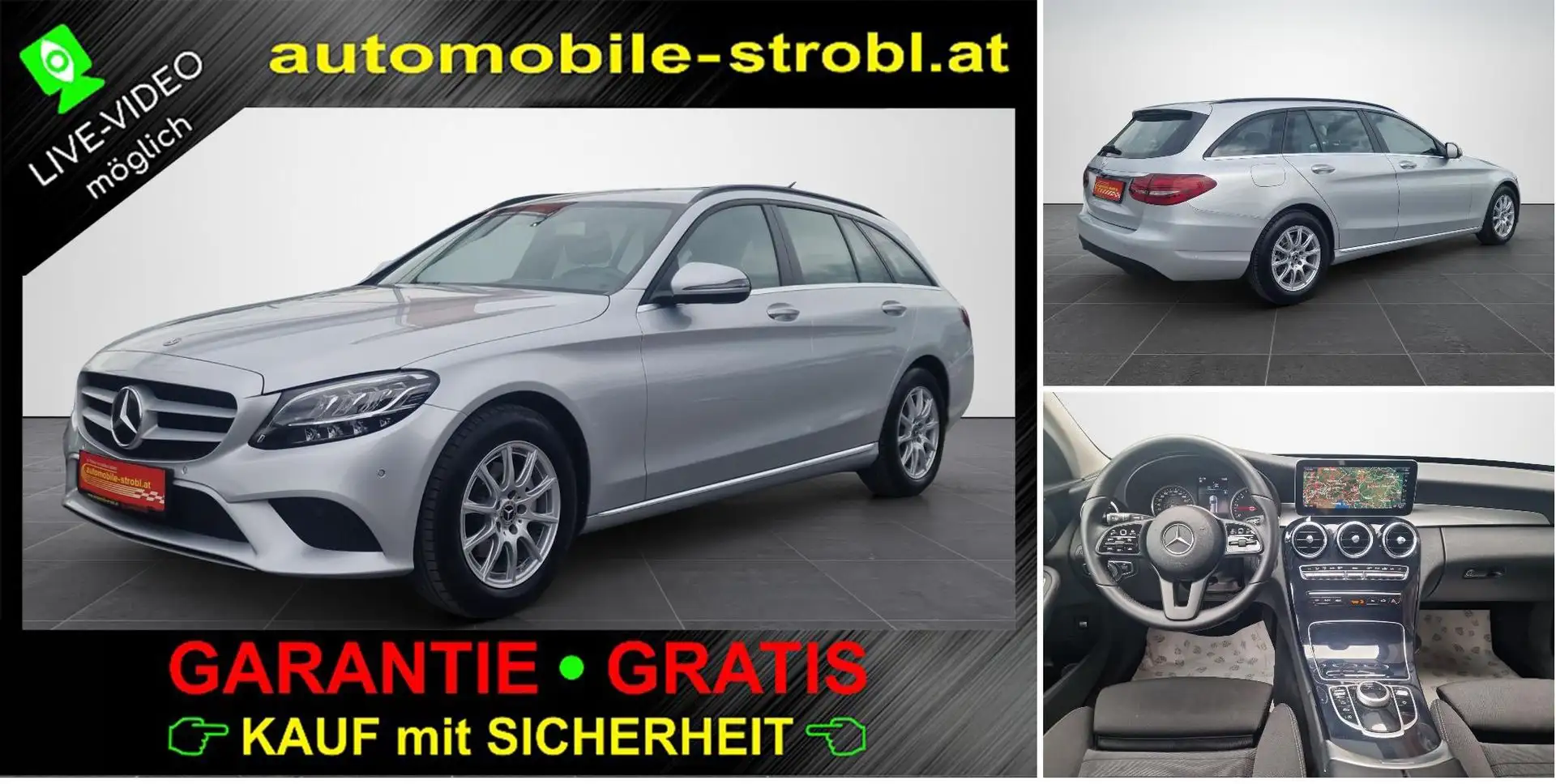 Mercedes-Benz C 180 C-Klasse C 180d Adva. LED NAV RearC GARANTIE Plateado - 1