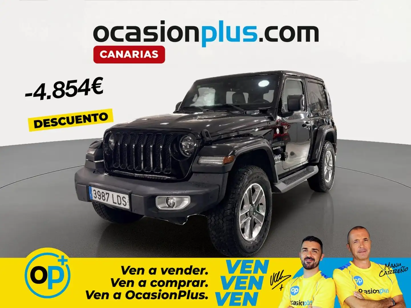 Jeep Wrangler 2.2CRD Sahara 8ATX Negro - 1