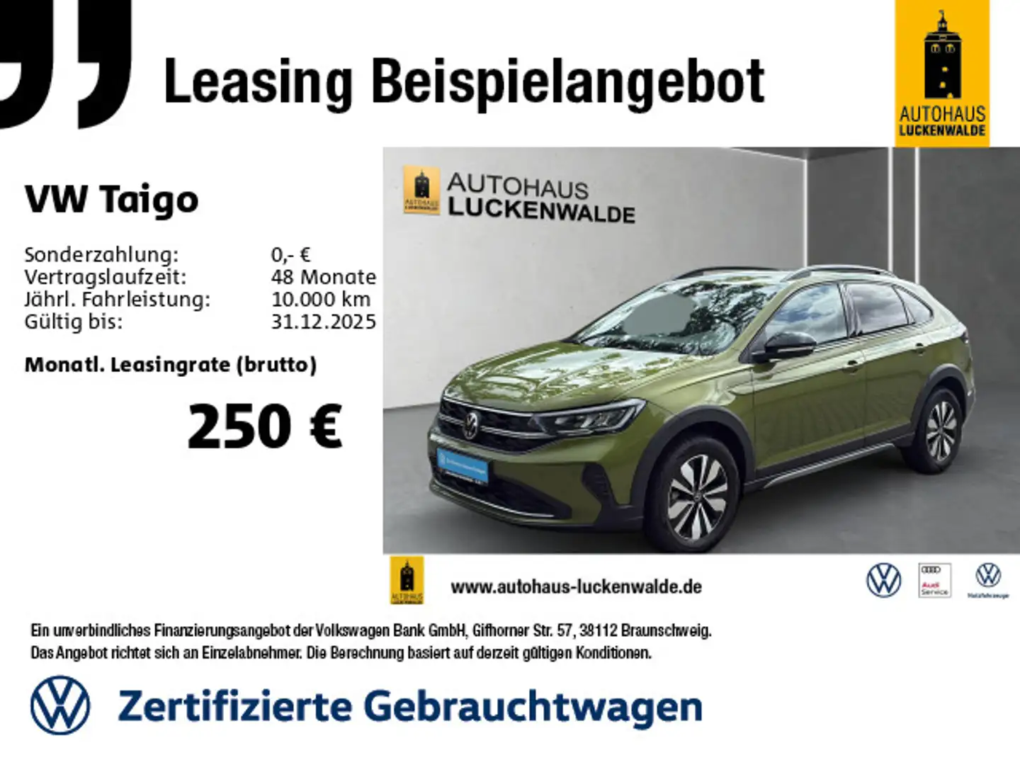 Volkswagen Taigo 1.0 TSI Goal DSG *ACC*R-CAM*PDC*SHZ* Groen - 1