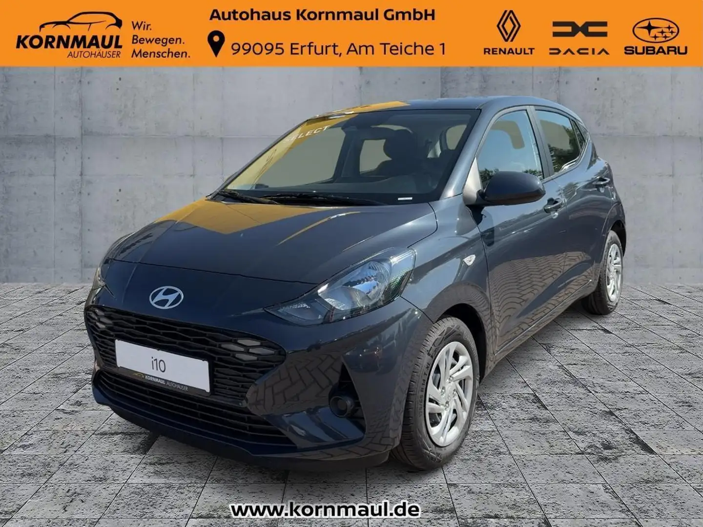 Hyundai i10 1.0 SELECT (63PS) Lichtautomatik, Tempomat Grau - 1