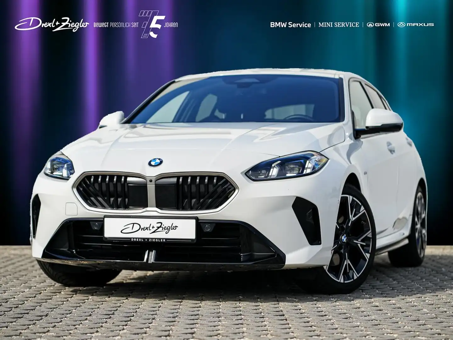 BMW 120 M-Sport AHK aLED PANO HeadUp KoZg 360° Weiß - 1