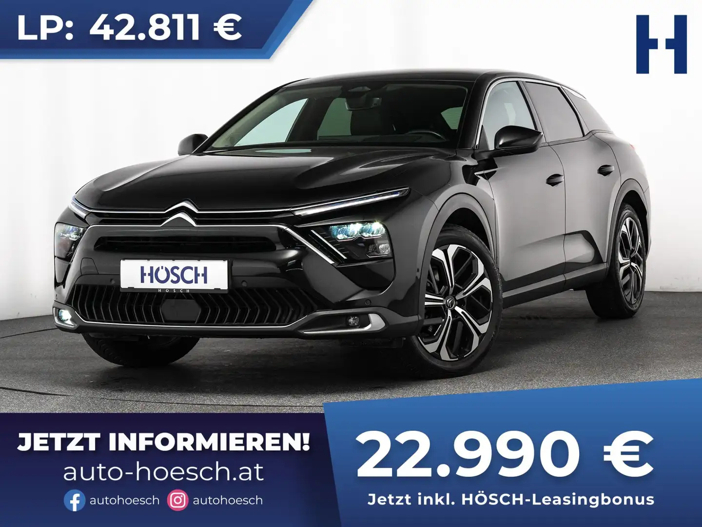 Citroen C5 X PureTech 130 PLUS 19" HEAD-UP LEDER ERSTBESITZ Schwarz - 1