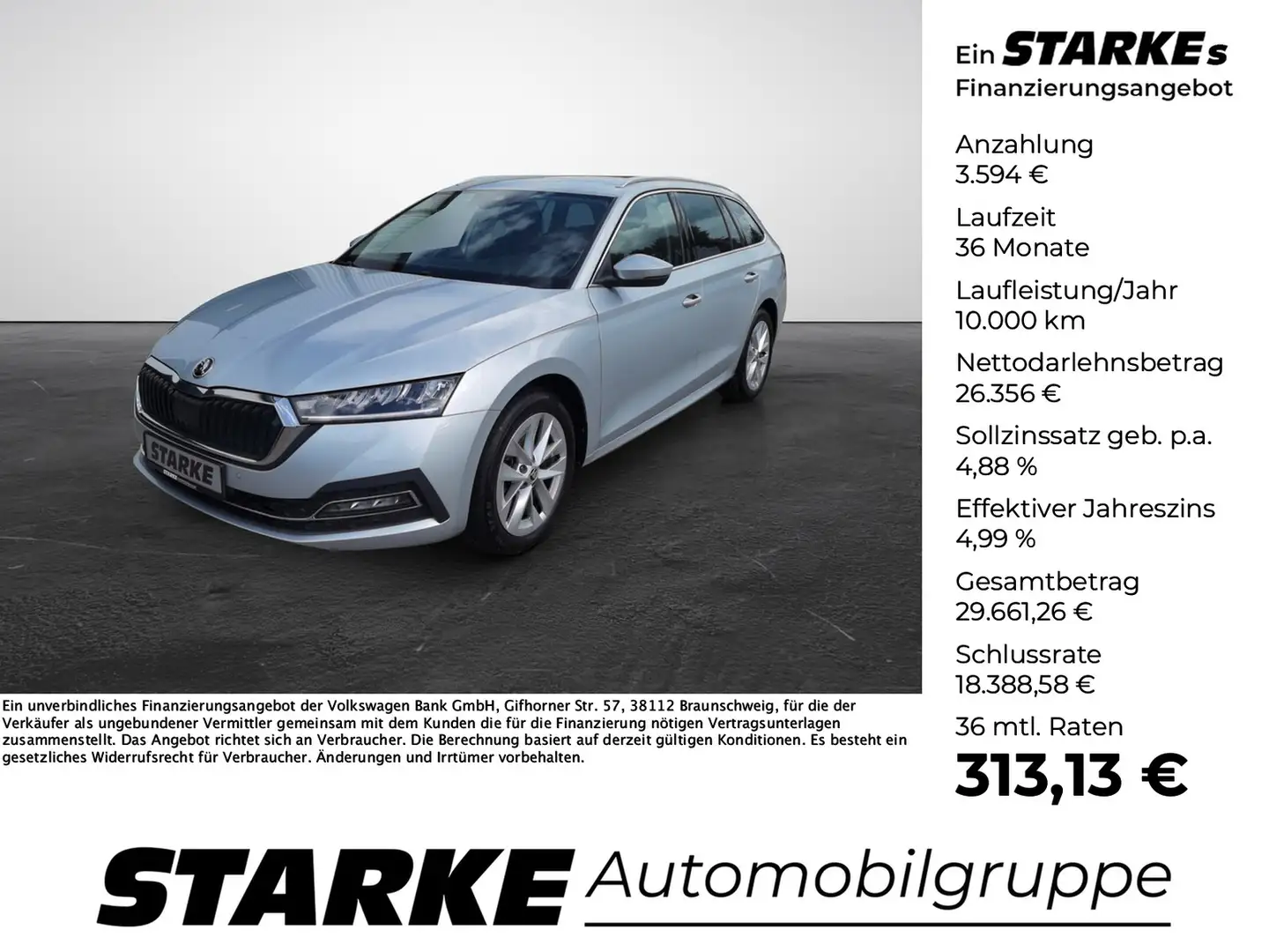 Skoda Octavia Combi 2.0 TDI DSG Style Grau - 1