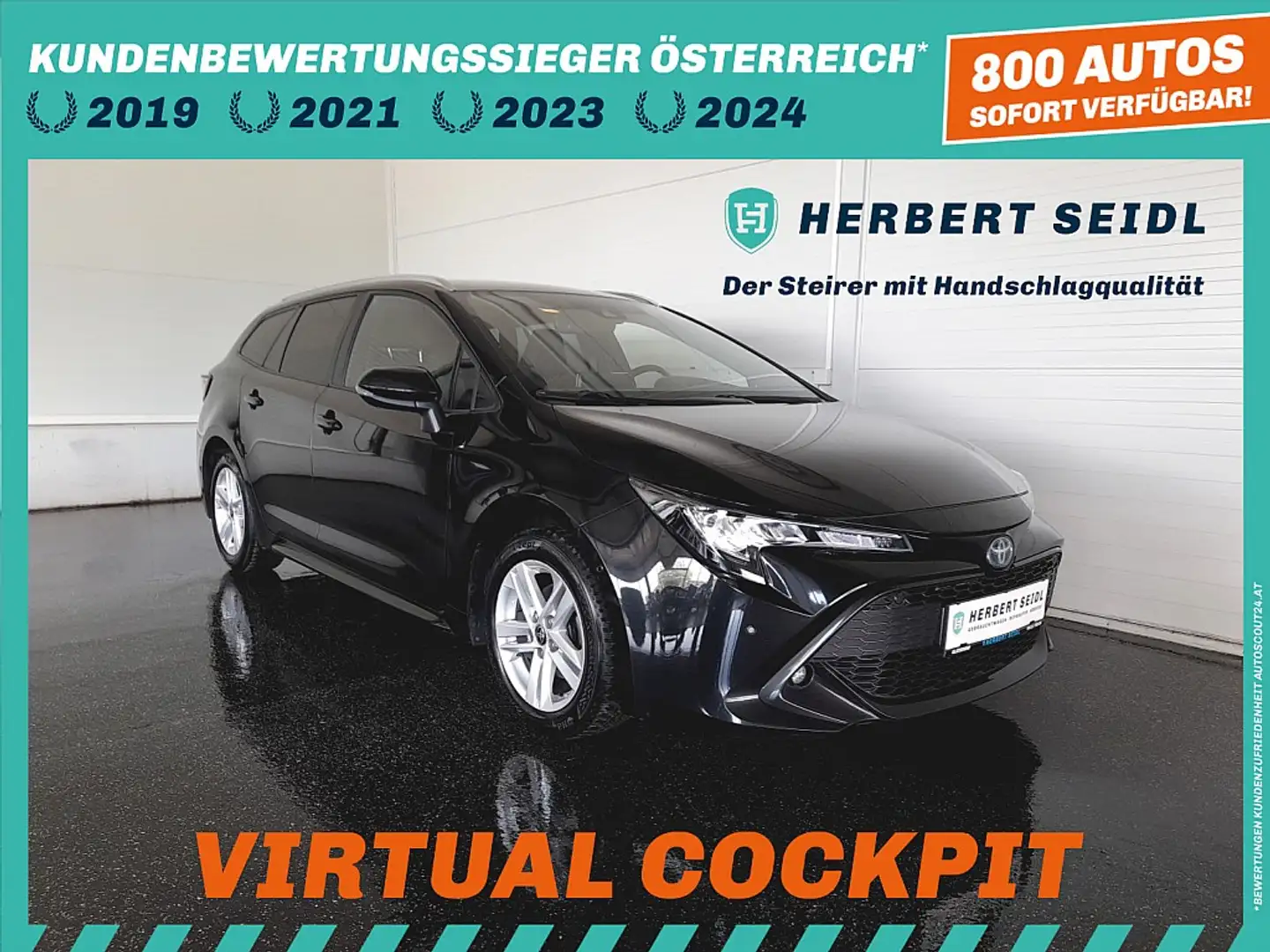 Toyota Corolla Kombi 1,8 Hybrid Aut *VOLL-LED / VIRTUELL / HEA... Schwarz - 1