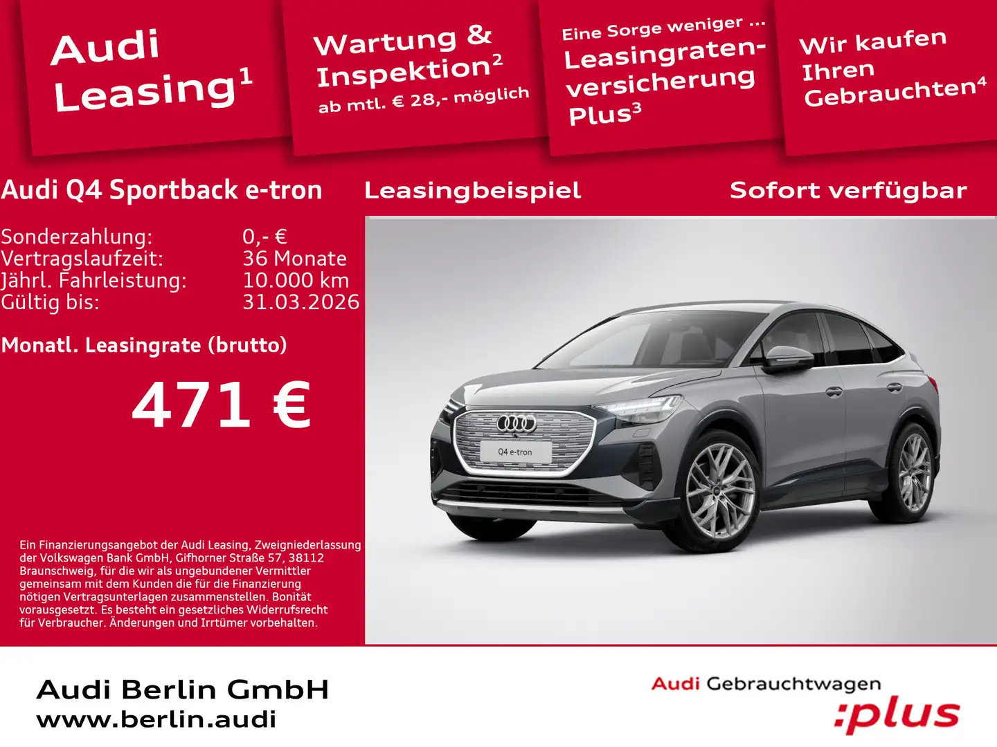 Audi Q4 e-tron 35 125 kW Grau - 1