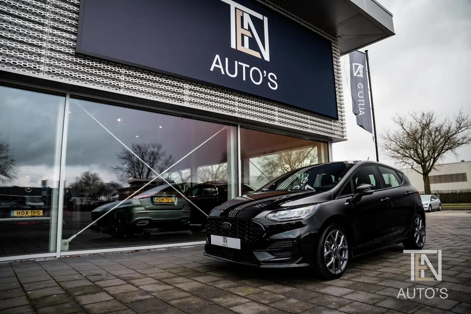 Ford Fiesta 1.0 EcoBoost Hybrid ST-Line Automaat | CarPlay | S Zwart - 1