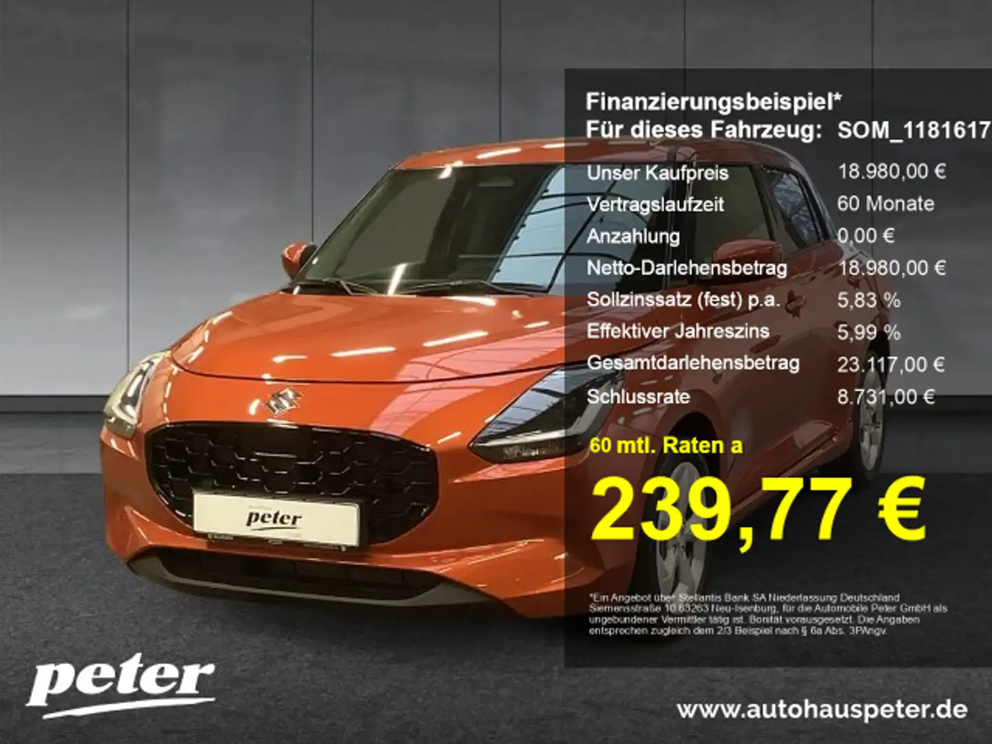 Suzuki Swift Swift Comfort Hybrid Orange - 1