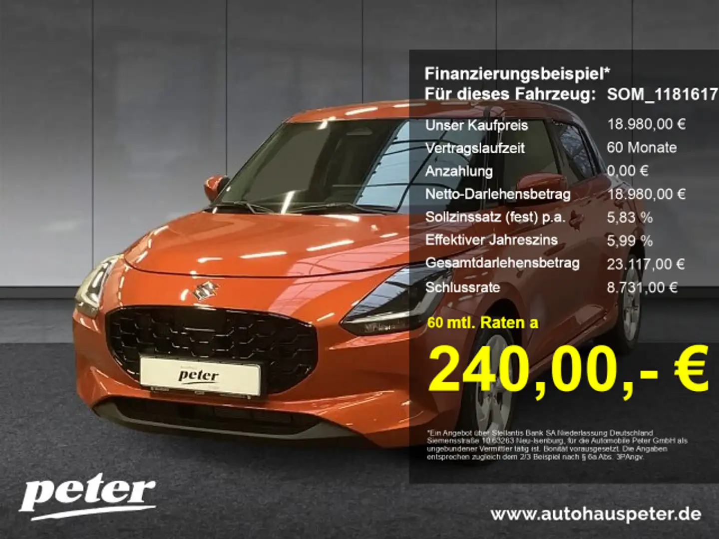 Suzuki Swift Swift Comfort Hybrid Naranja - 1