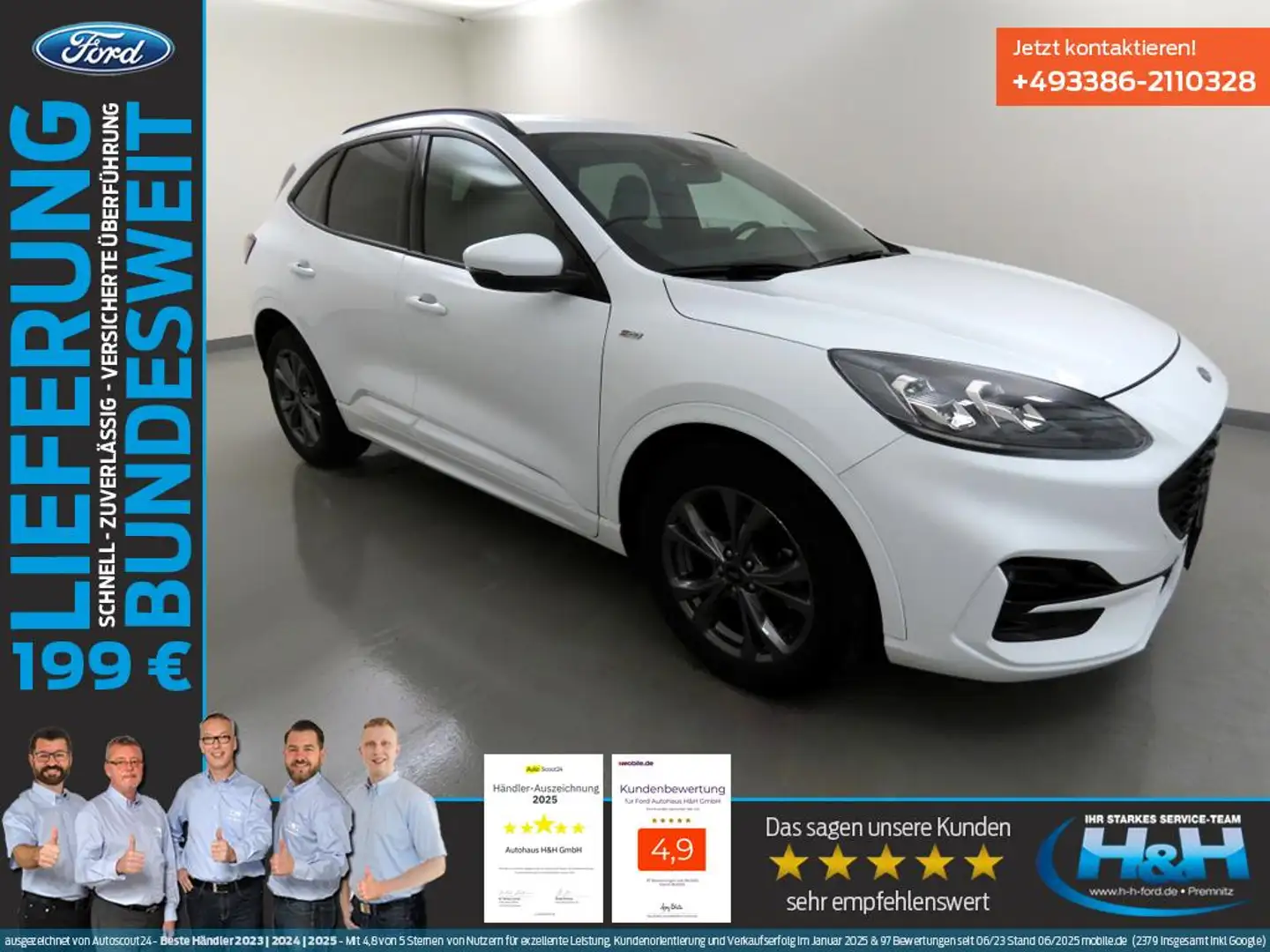 Ford Kuga 2.5 FHEV ST-Line X AHK+LED+Kamera Weiß - 1