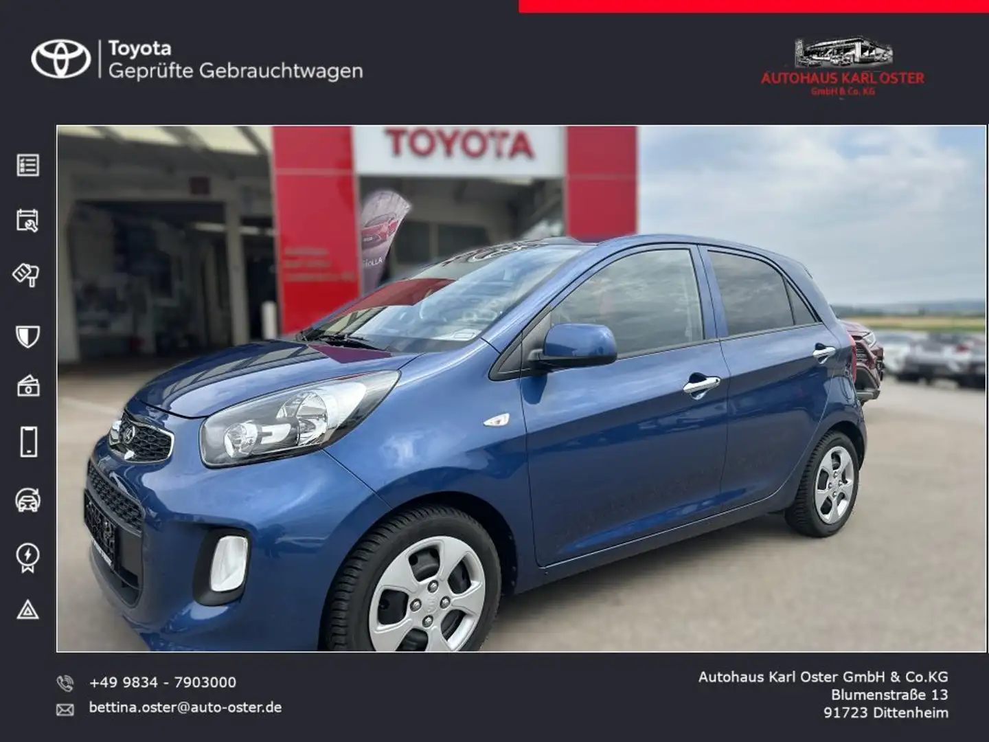 Kia Picanto 1.2 ISG Dream Team Edition Blue - 1