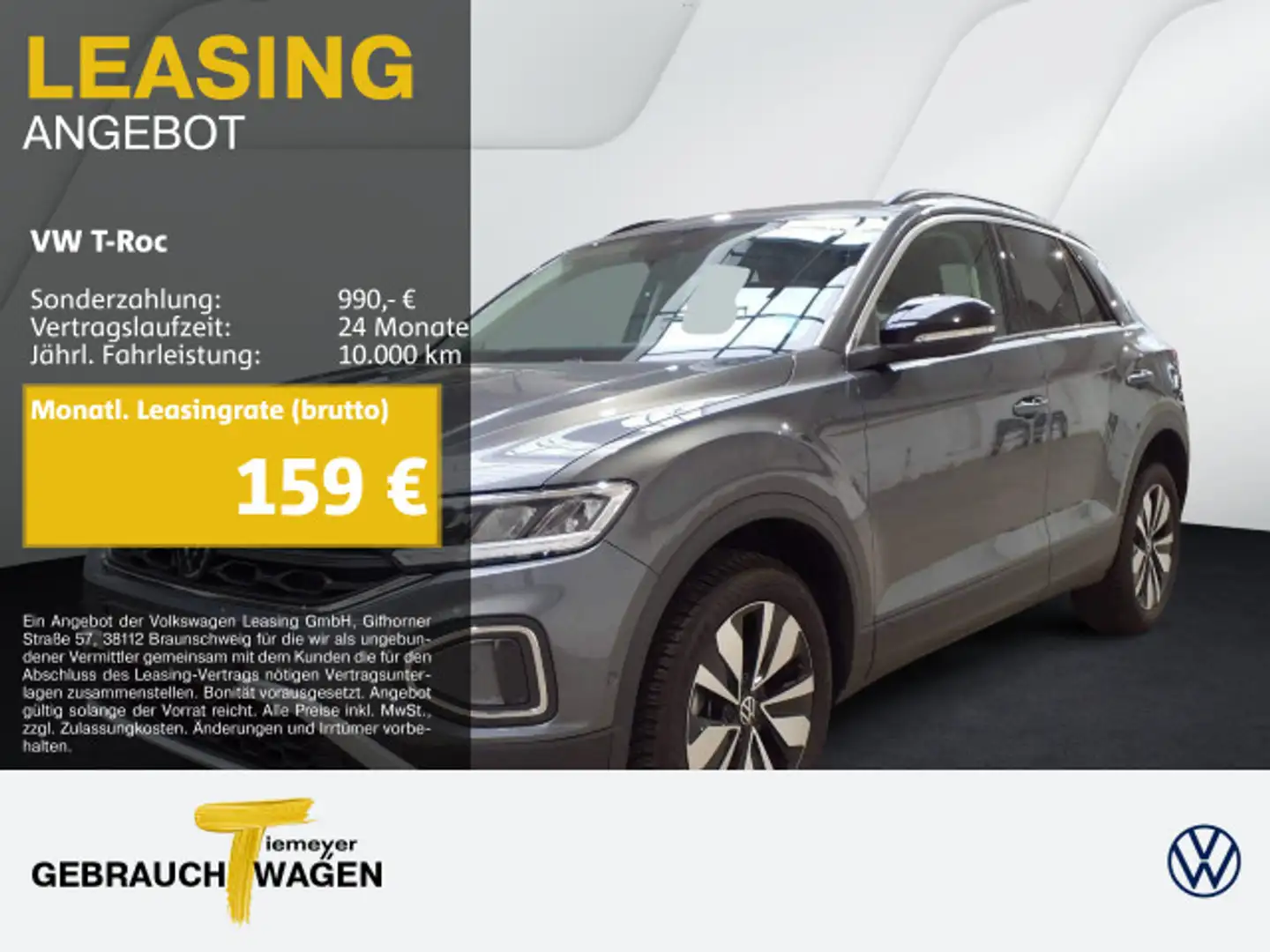 Volkswagen T-Roc 1.0 TSI GOAL NAVI ASSIST APP-CON PRIVACY Grau - 1