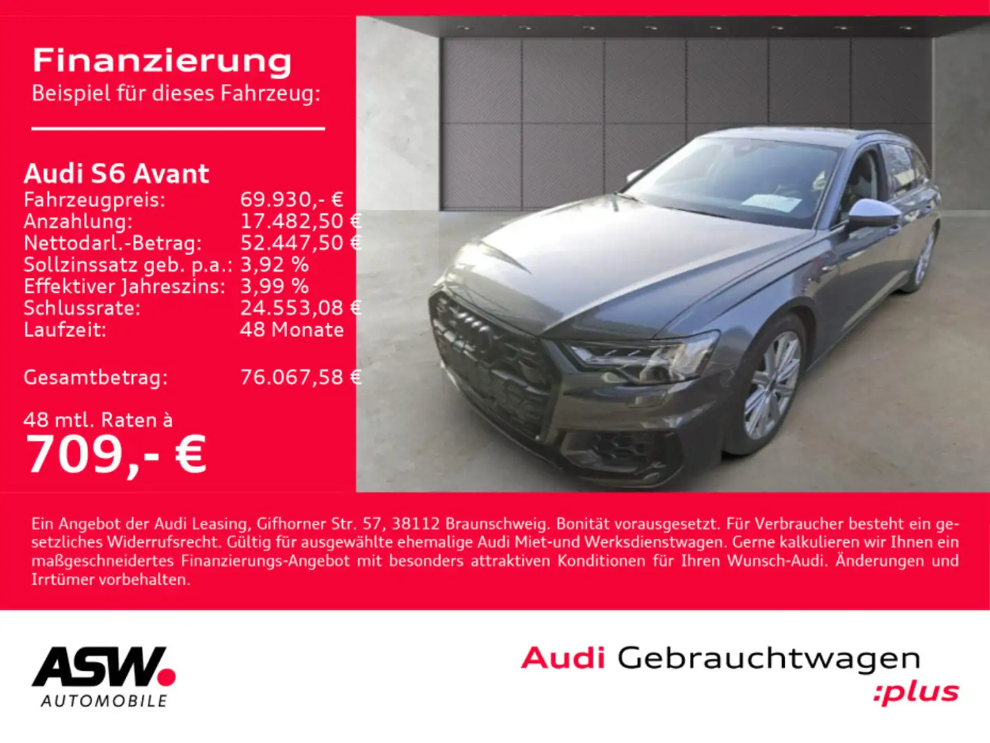 Audi S6 3.0 TDI quattro Matrix 360° SHZ B&O AHK Grau - 1