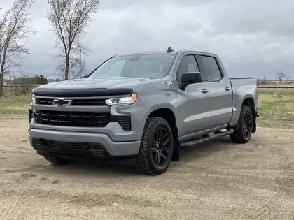 Gray 2024 Chevrolet Silverado 1500 RST Crew Cab 4WD Pickup Truck Four-Wheel Drive 8-Speed Automatic