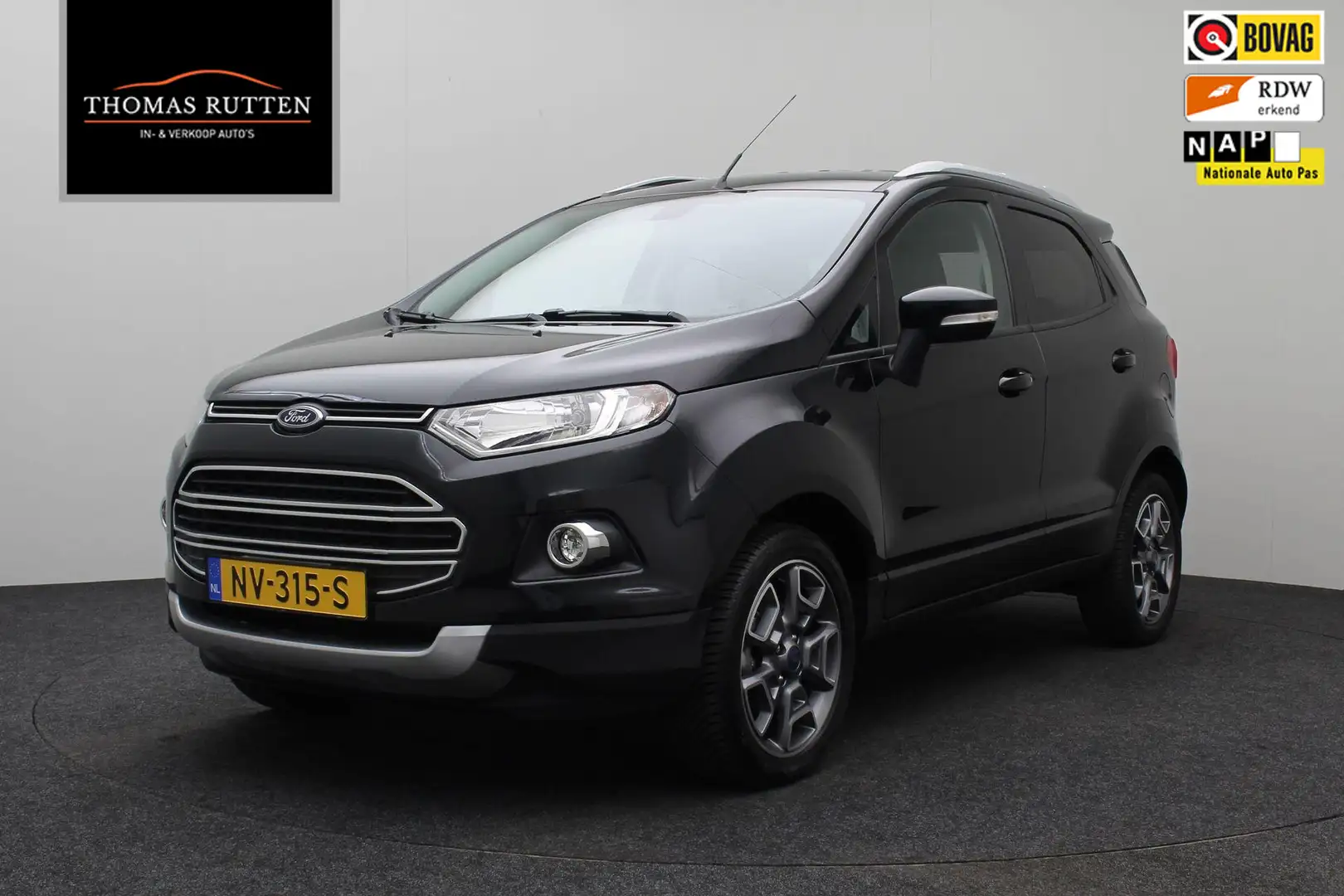 Ford EcoSport 1.0 EcoBoost Titanium 2017 | Airco | Cruise Contro Zwart - 1