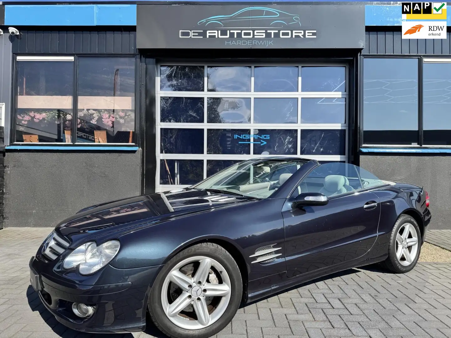 Mercedes-Benz SL 350 1e Eig youngtimer Airco leder Cruise nappa leder C Grijs - 1