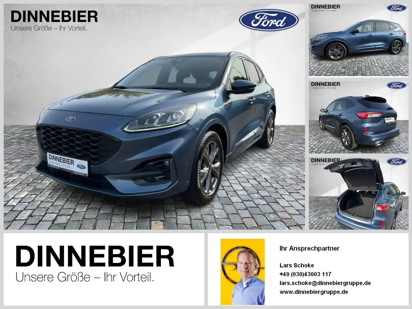 Ford Kuga ST-Line X LED+AHK+Glasdach+Kamera+SHZ Blau - 1