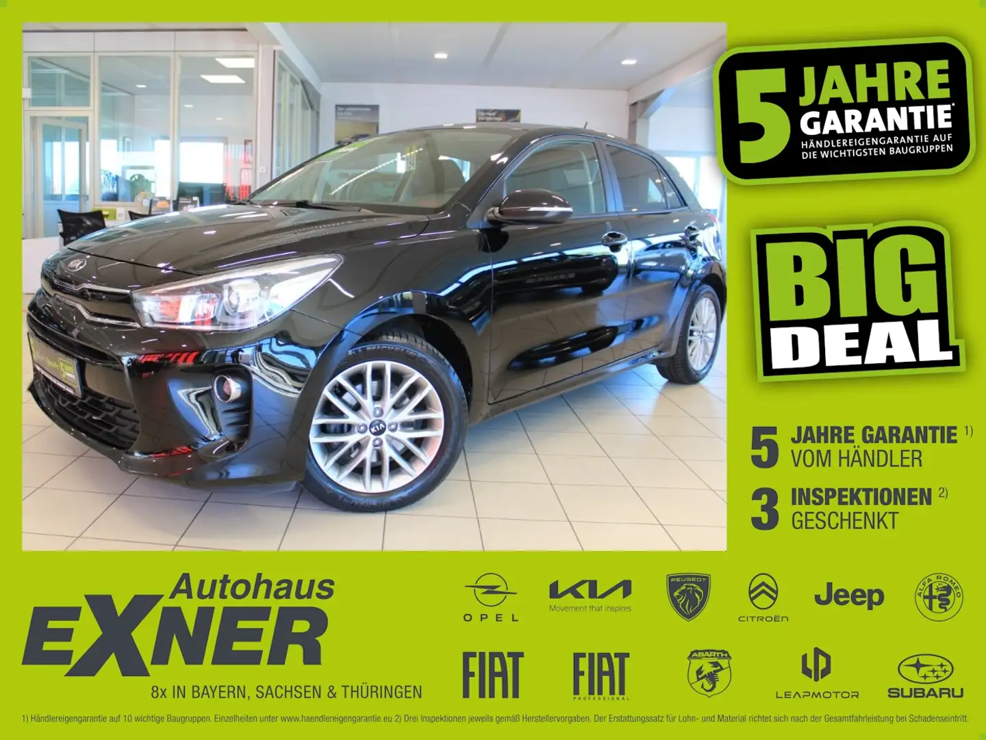 Kia Rio 1.0 T-GDI DREAM TEAM KlimaA+LM+PDC+Sitzheiz Schwarz - 1