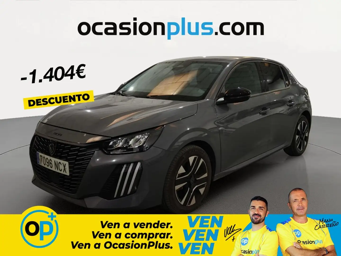 Peugeot 208 1.2 Puretech S&S Allure 100 Gris - 1