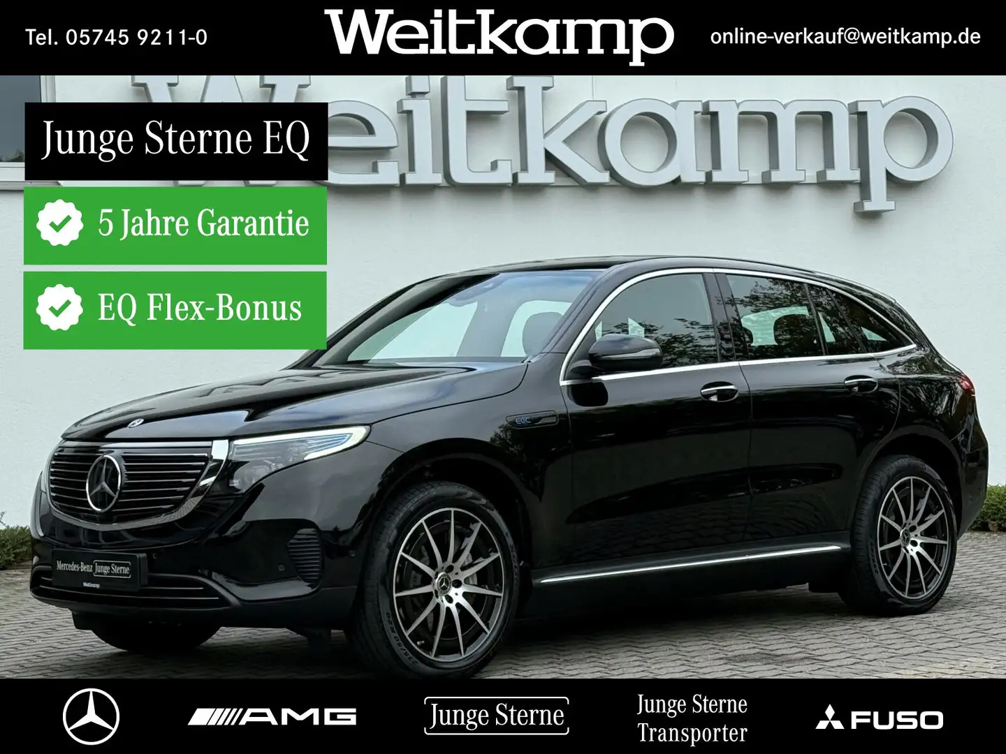 Mercedes-Benz EQC 400 EQC 400 4M AHK+Distronic+Head-Up+Keyless+19"AMG Schwarz - 1