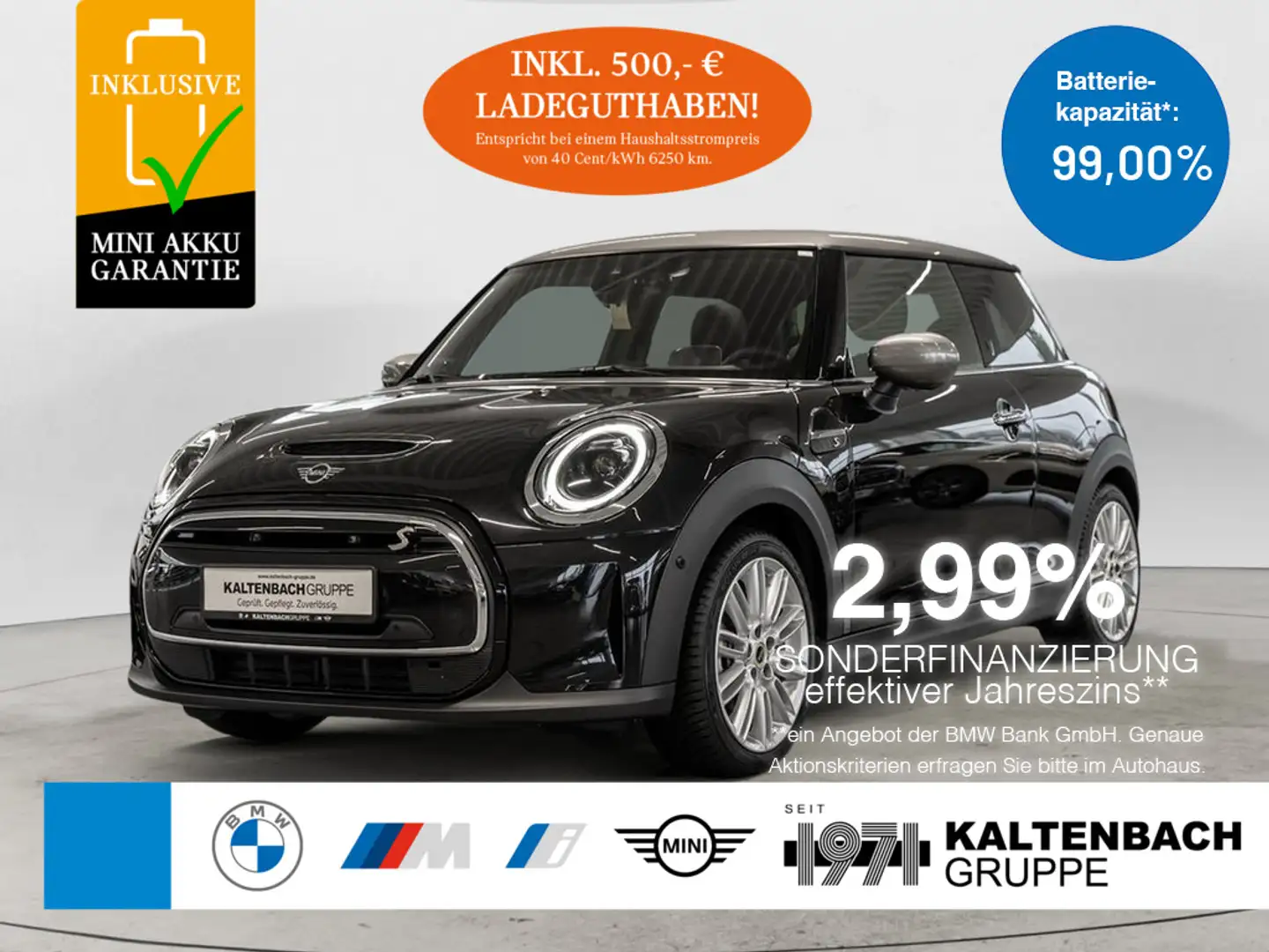 MINI Cooper SE Yours Trim PANO HUD ALUFELGEN NAVI Schwarz - 1