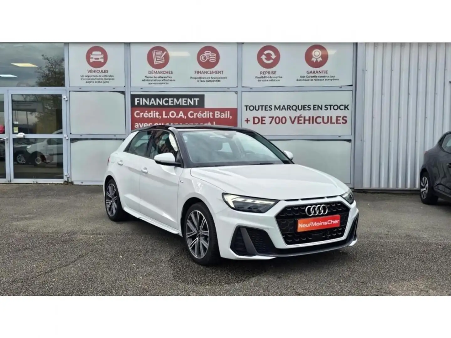 Audi A1 S line 30 TFSI 110cv S-Tronic inclus CarPlay et Virtual Cockpit Blanc - 1
