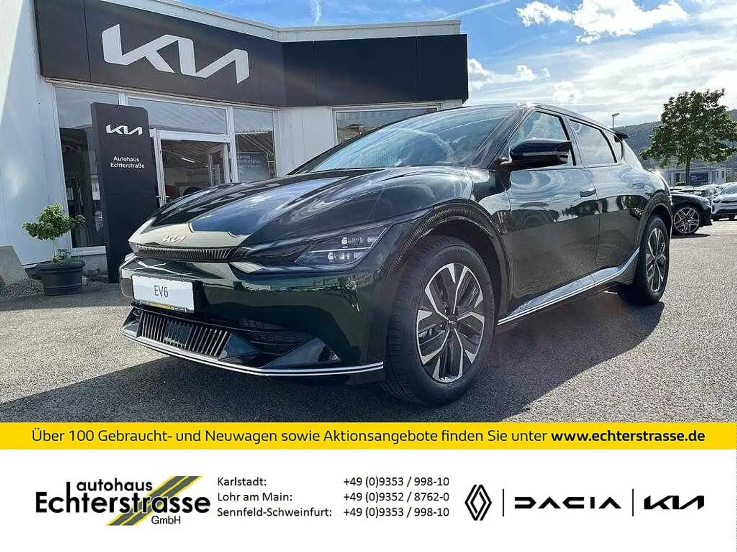 Kia EV6 77,4-kWh RWD +HEAD-UP+WP+V2L+AHK Grün - 1