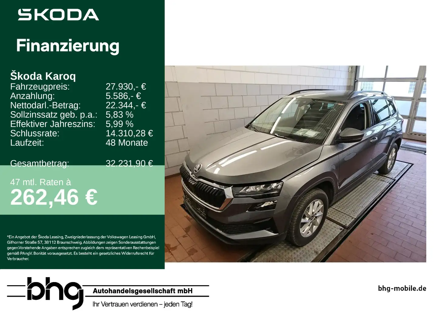 Skoda Karoq 2.0TDI 4x4 DSG Style AHK Navi connect Trav Grau - 1