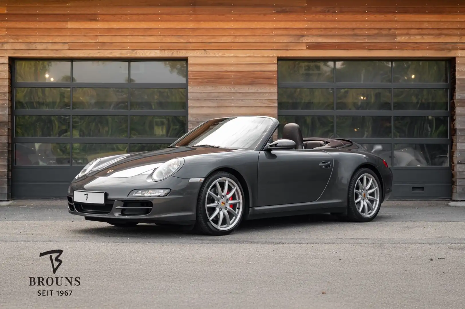 Porsche 997 4S Cabrio 355PS |Schiefer/Cocoa|Chrono|SAG| Grau - 1